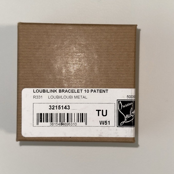 Christian Louboutin LOUBILINK Bracelet RED 10 Patent Leather R331 3215143 - Picture 14 of 15